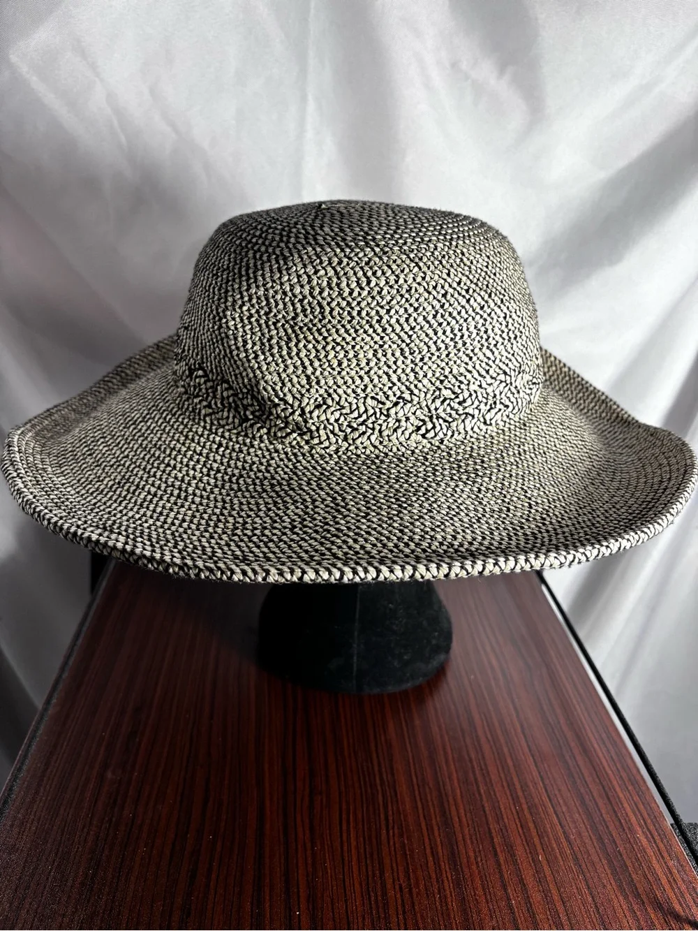 Sundry Navy &‎ Cream Braided Floppy Sun Hat